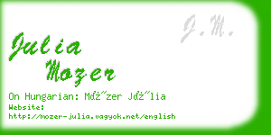 julia mozer business card